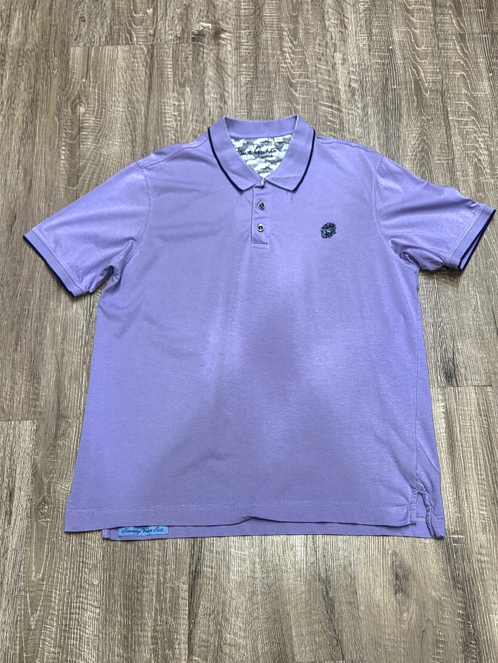 Robert Graham Men's Pre-owned Golf Polo Purple Lilac Size XL.